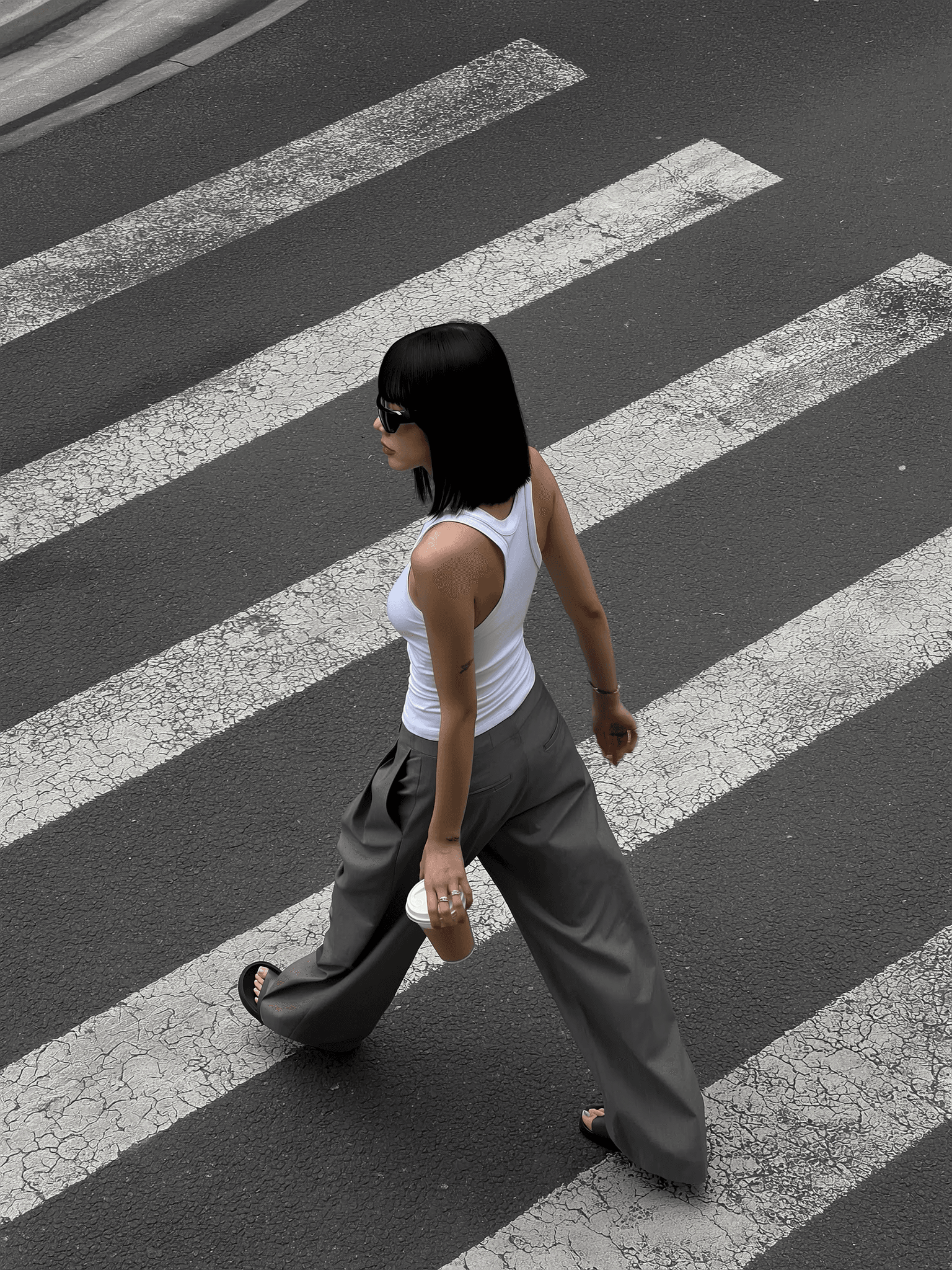 Crossing the street